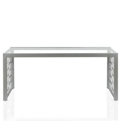 Juliette Glass Top Coffee Table Tempered Glass - Cosmoliving By Cosmopolitan Silver 12 Juliette Glass Top Coffee Table Tempered Glass - Cosmoliving By Cosmopolitan Silver - Image 10