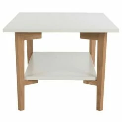 Caraway Rectangle Coffee Table - White / Oak - Safavieh -Coffee Tables Elegant store unnamed file 862