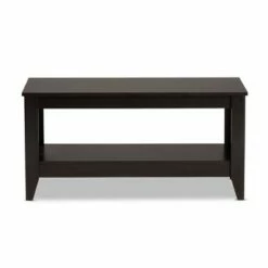 Elada Wenge Wood Coffee Table Dark Brown - Baxton Studio