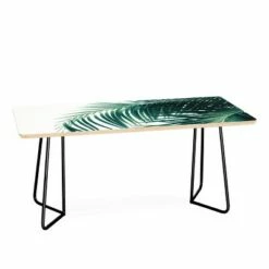 Anita's & Bella's Artwork Palm Leaves Green Vibes Coffee Table - Deny Designs Green/gold -Coffee Tables Elegant store unnamed file 892