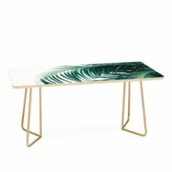 Anita's & Bella's Artwork Palm Leaves Green Vibes Coffee Table - Deny Designs Green/gold -Coffee Tables Elegant store unnamed file 893