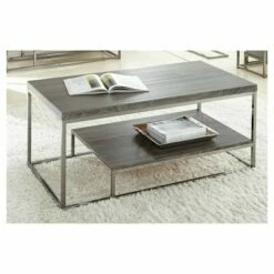 Steve Silver Co. Lucia Cocktail Table with Nickel Gray - Steve Silver