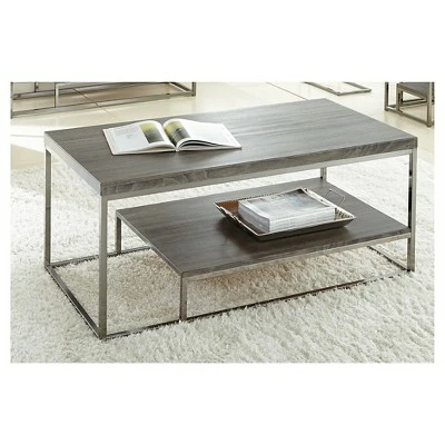 Steve Silver Co. Lucia Cocktail Table with Nickel Gray - Steve Silver 3 Steve Silver Co. Lucia Cocktail Table with Nickel Gray - Steve Silver