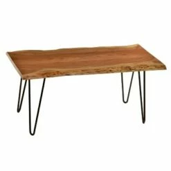 Langdon Live Edge Coffee Table/Bench - Carolina Chair & Table Green/gold -Coffee Tables Elegant store unnamed file 913