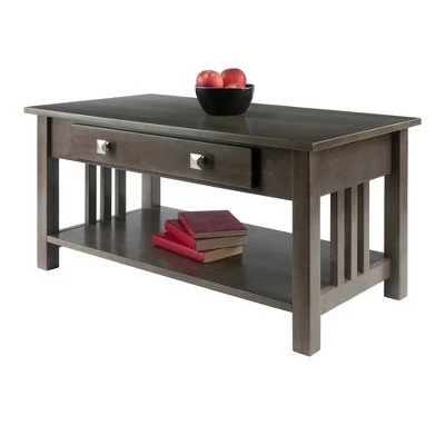 Stafford Coffee Table Oyster Gray - Winsome 8 Stafford Coffee Table Oyster Gray - Winsome - Image 6