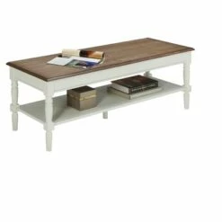 French Country Coffee Table Driftwood/White - Breighton Home