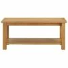vidaXL Coffee Table Solid Oak Wood