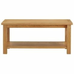 vidaXL Coffee Table Solid Oak Wood