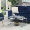 Palm Beach Coffee Table with Shelf and Removable Trays - Breighton Home White